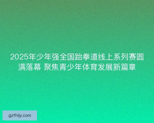 2025年少年强全国跆拳道线上系列赛圆满落幕 聚焦青少年体育发展新篇章